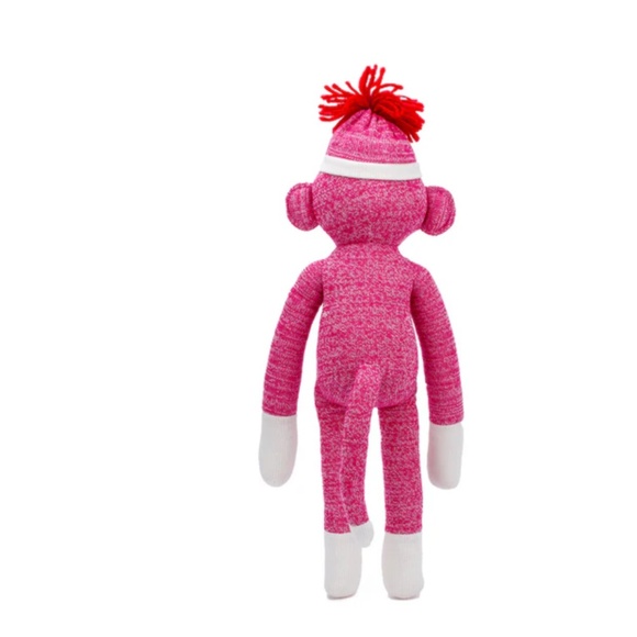NEW Plushland Sock Monkey 20" Pink - Picture 2 of 2